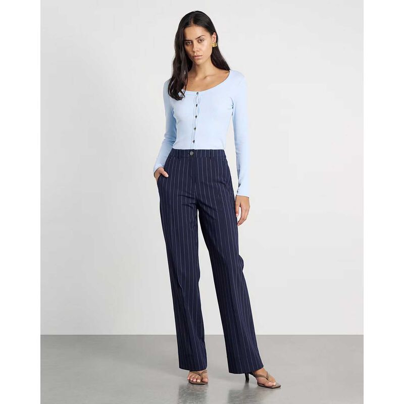 JAG Gia Pinstripe Tuck Pant image number 3